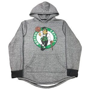 NBA Boston Celtics Logo‎ Gray Hooded Sweatshirt Adult Size Medium